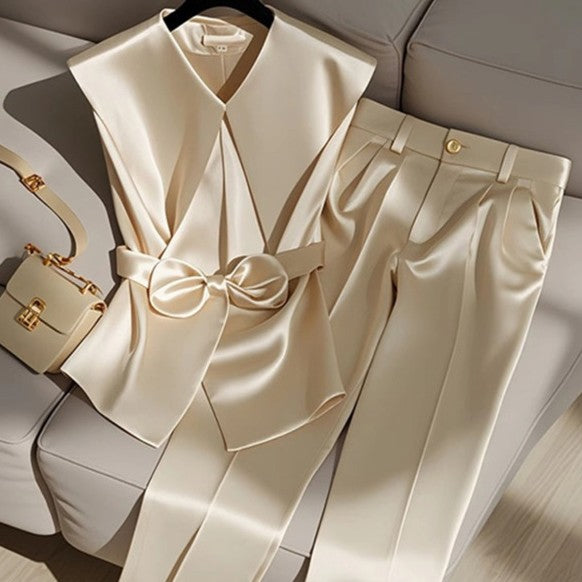 Alessa | Zweiteiliges Damen-Set mit modischem Oberteil und Hose im eleganten Stil