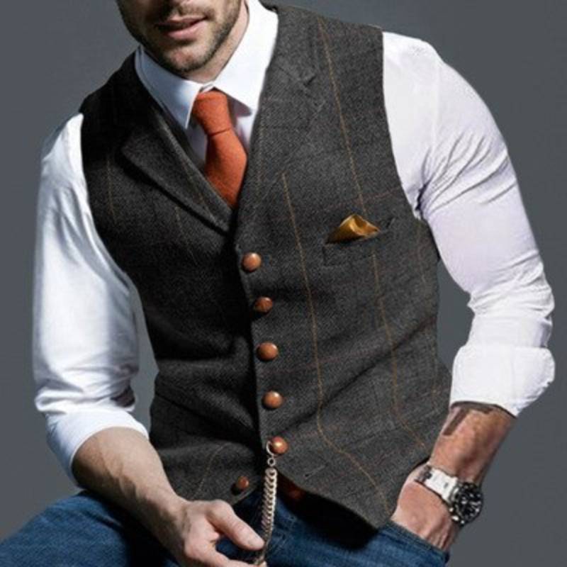 Alexander | Elegante karierte Herrenweste | Klassisch, stilvoll & vielseitig