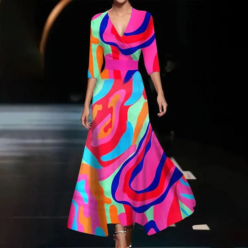 Alma | Elegantes Damenkleid mit raffiniertem Ärmel-Design – Stilvoll, Vielseitig & Bequem