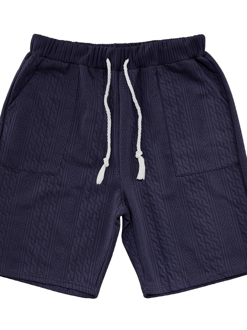 Andrew | Bequemes Strickset mit V-Ausschnitt und passenden Shorts für Herren | Stilvoll, komfortabel & vielseitig