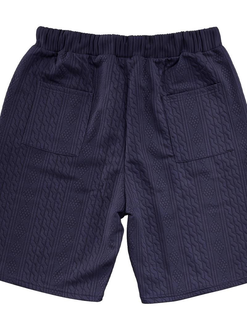 Andrew | Bequemes Strickset mit V-Ausschnitt und passenden Shorts für Herren | Stilvoll, komfortabel & vielseitig