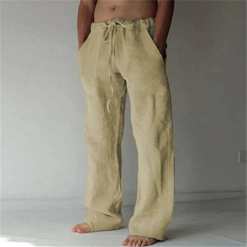 Arthur | Herren-Leinenhose mit weitem Schnitt – Luftig, Bequem & Stilvoll
