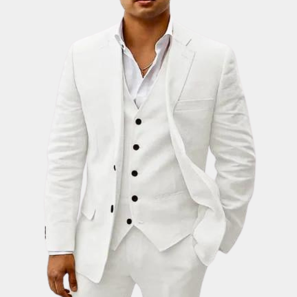Bastian | Dreiteiliges Herren-Set mit Blazer, Weste und Hose im modernen Stil