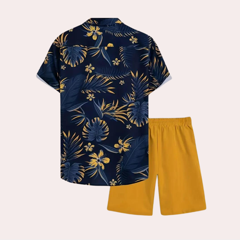 Ben | Zweiteiliges Herren-Set mit Kurzarmhemd und Shorts aus atmungsaktiver Baumwolle