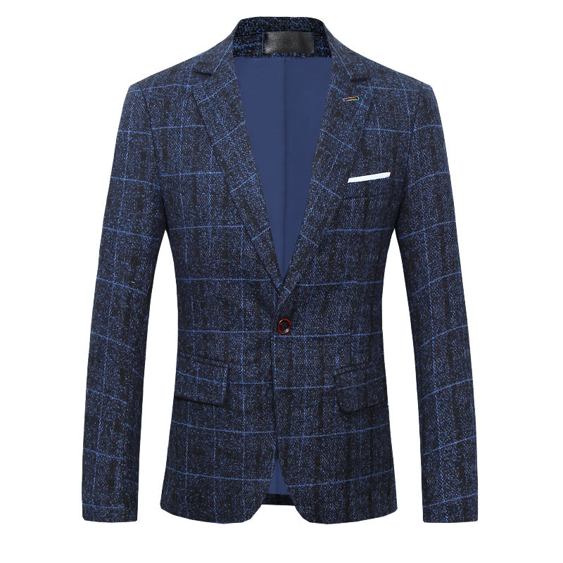 Benedikt | Moderner Herrenblazer mit Karomuster und schlanker Passform