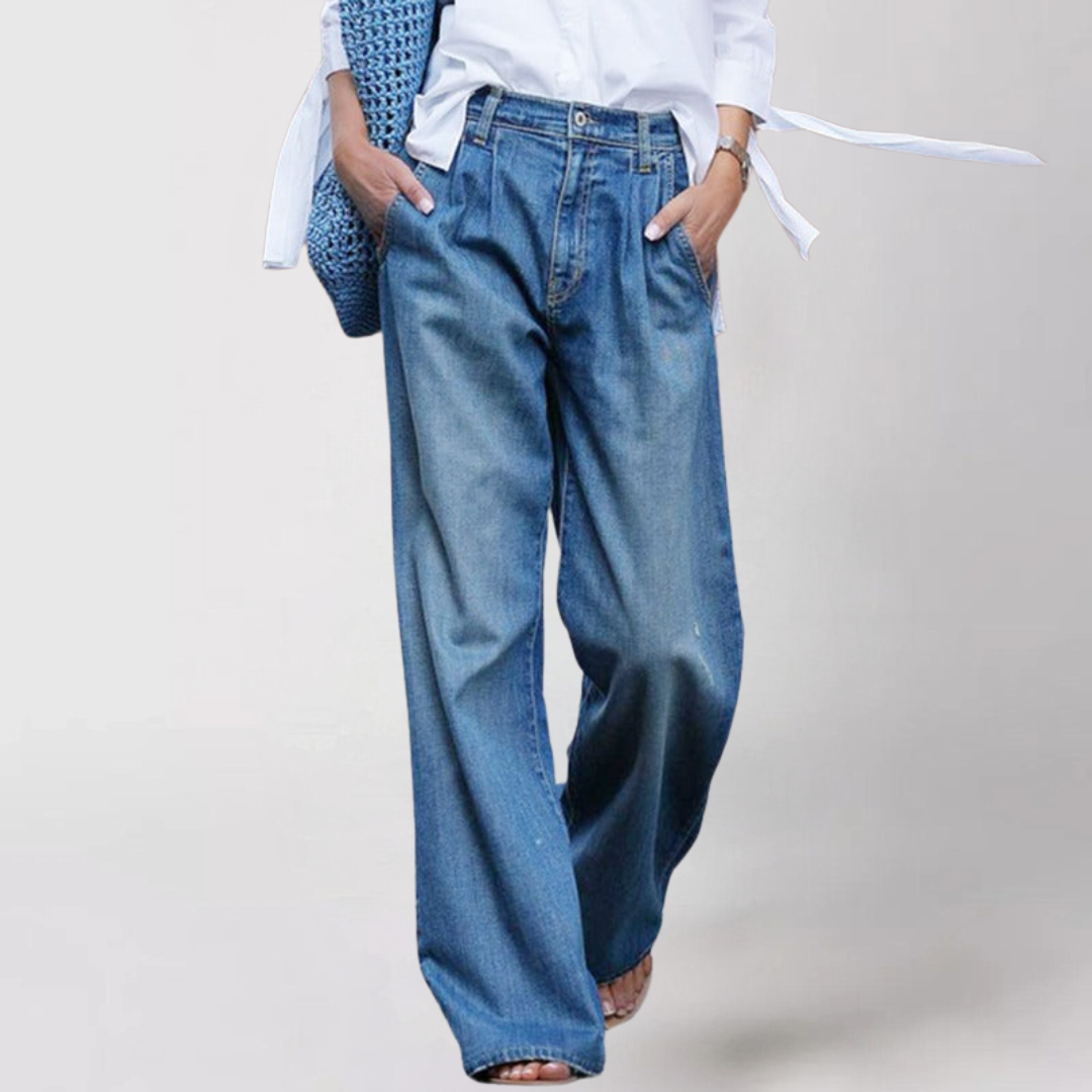 Bequeme High-Waist Denimjeans für Damen – Weite Passform für lässige Styles