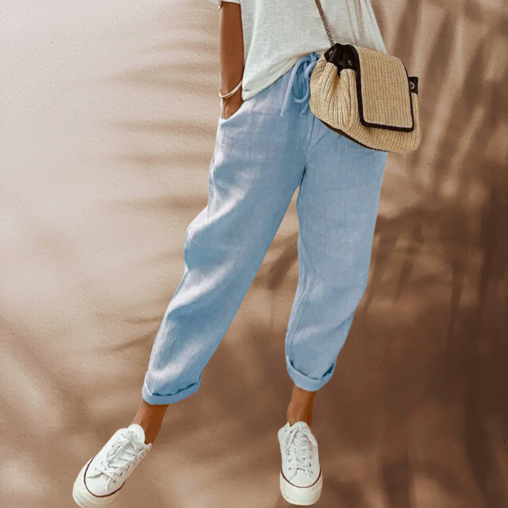 Bibi | Lässige und stilvolle Leinenhose für Damen | Bequem, modisch & vielseitig