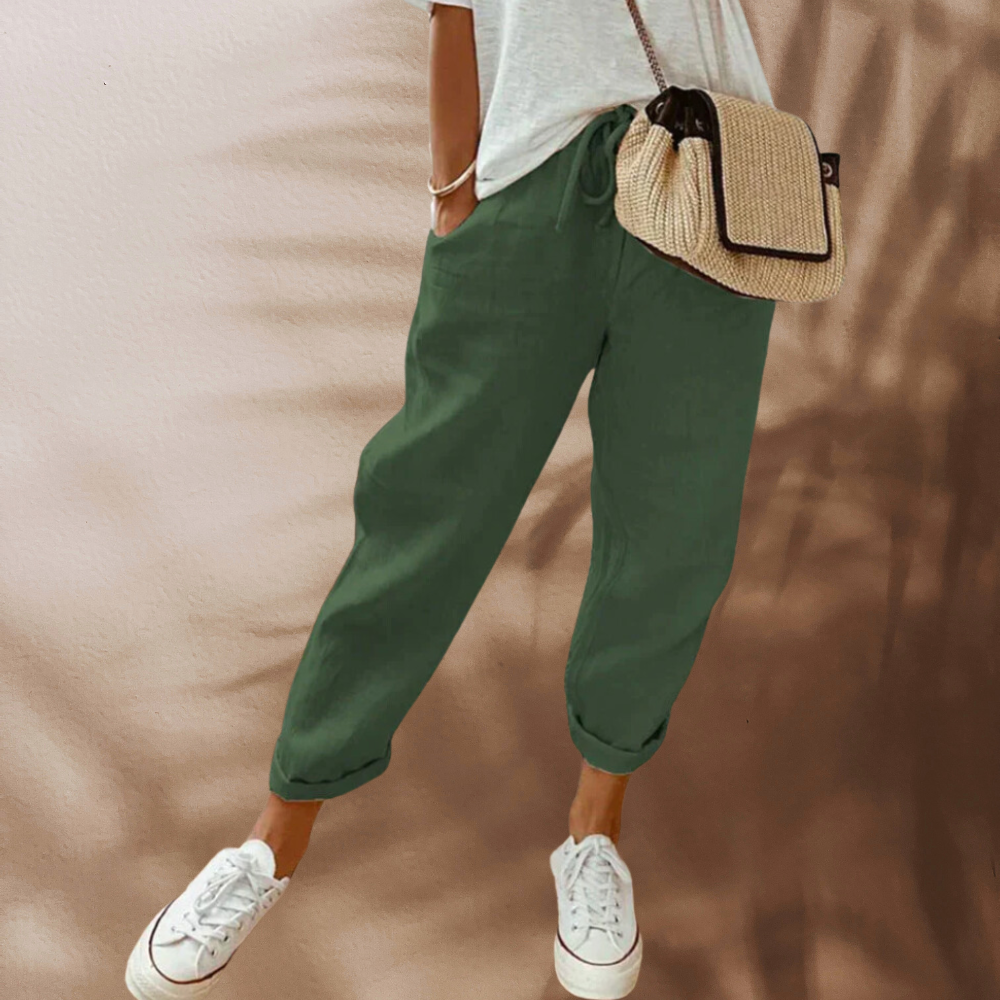 Bibi | Lässige und stilvolle Leinenhose für Damen | Bequem, modisch & vielseitig