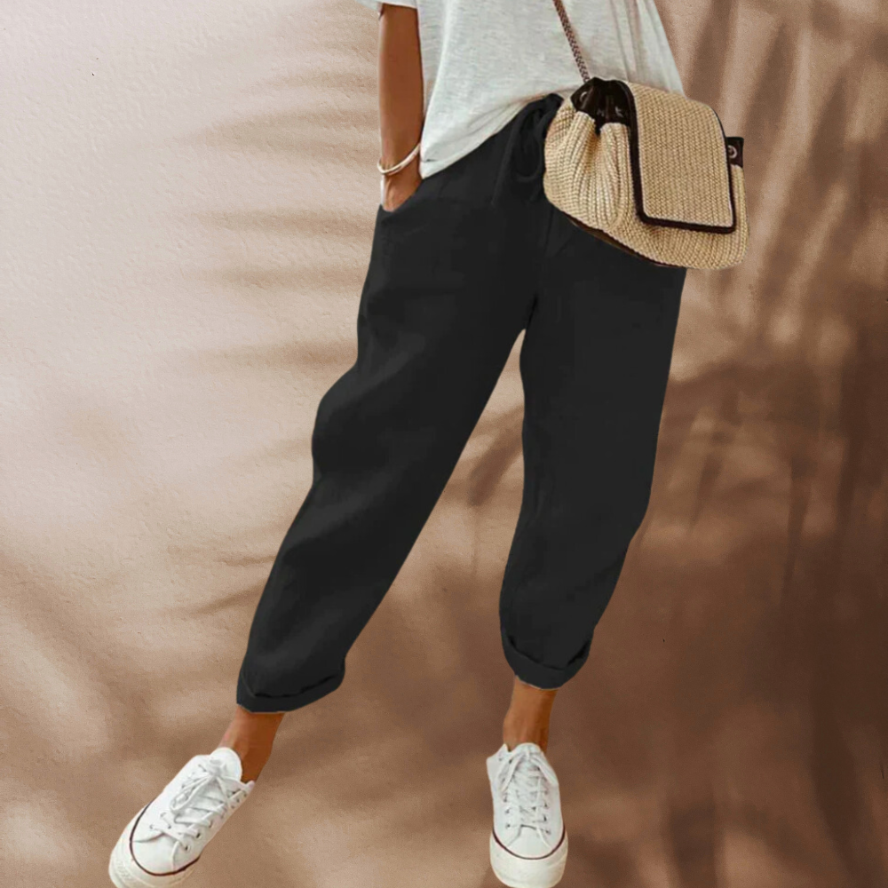 Bibi | Lässige und stylische Leinenhose für Damen | Leicht, bequem & vielseitig