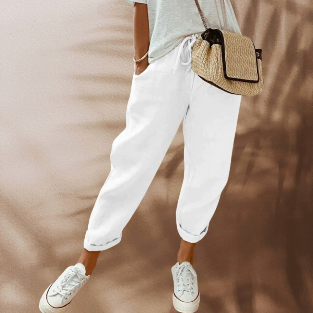 Bibi | Lässige und stylische Leinenhose für Damen | Leicht, bequem & vielseitig