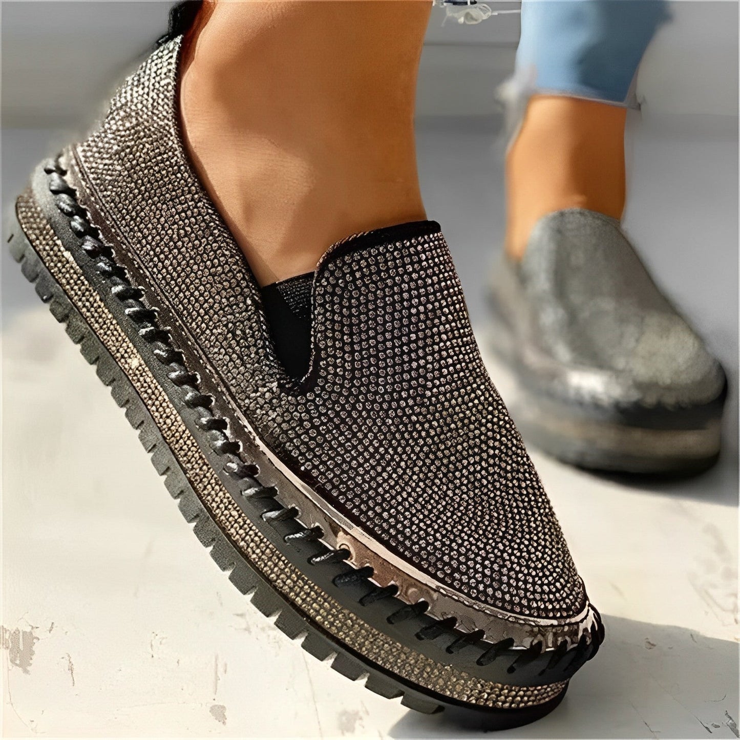 Candy Gem | Glitzernde Diamant-Loafer für Damen | Funkelnd, bequem & vielseitig
