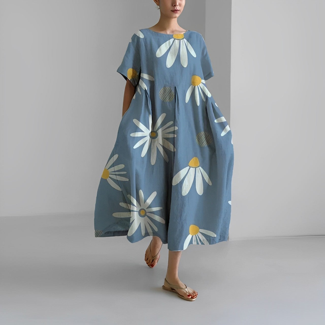 Damen Amelia Kleid | Boho-Blumenmuster für Unkomplizierte Eleganz