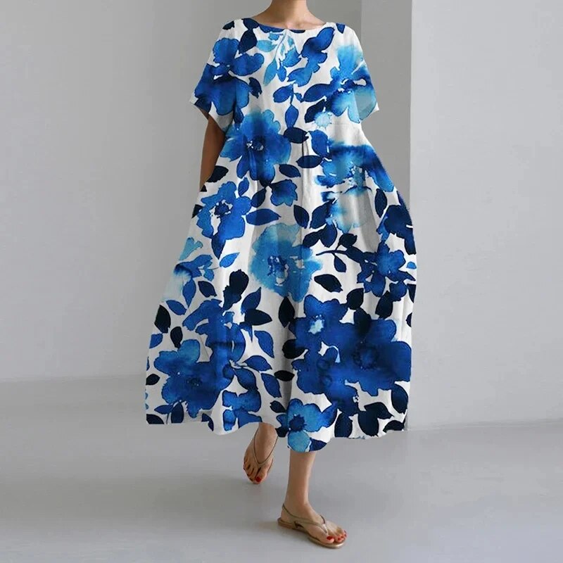 Damen Amelia Kleid | Boho-Blumenmuster für Unkomplizierte Eleganz