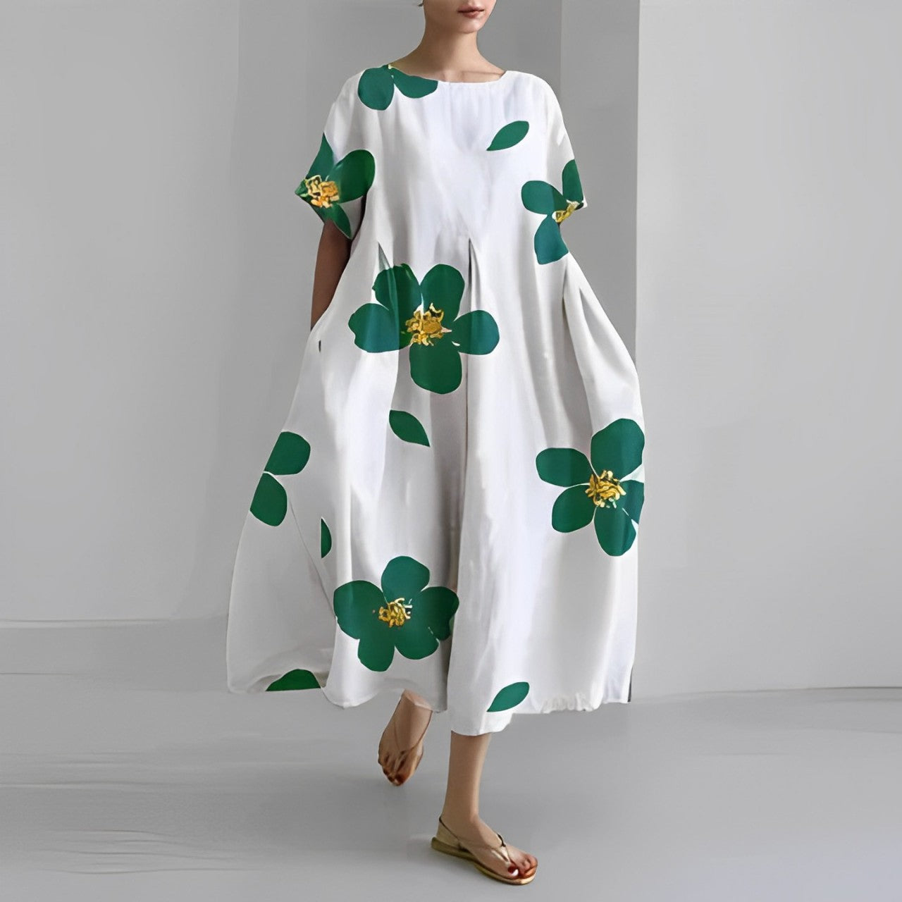 Damen Amelia Kleid | Boho-Blumenmuster für Unkomplizierte Eleganz