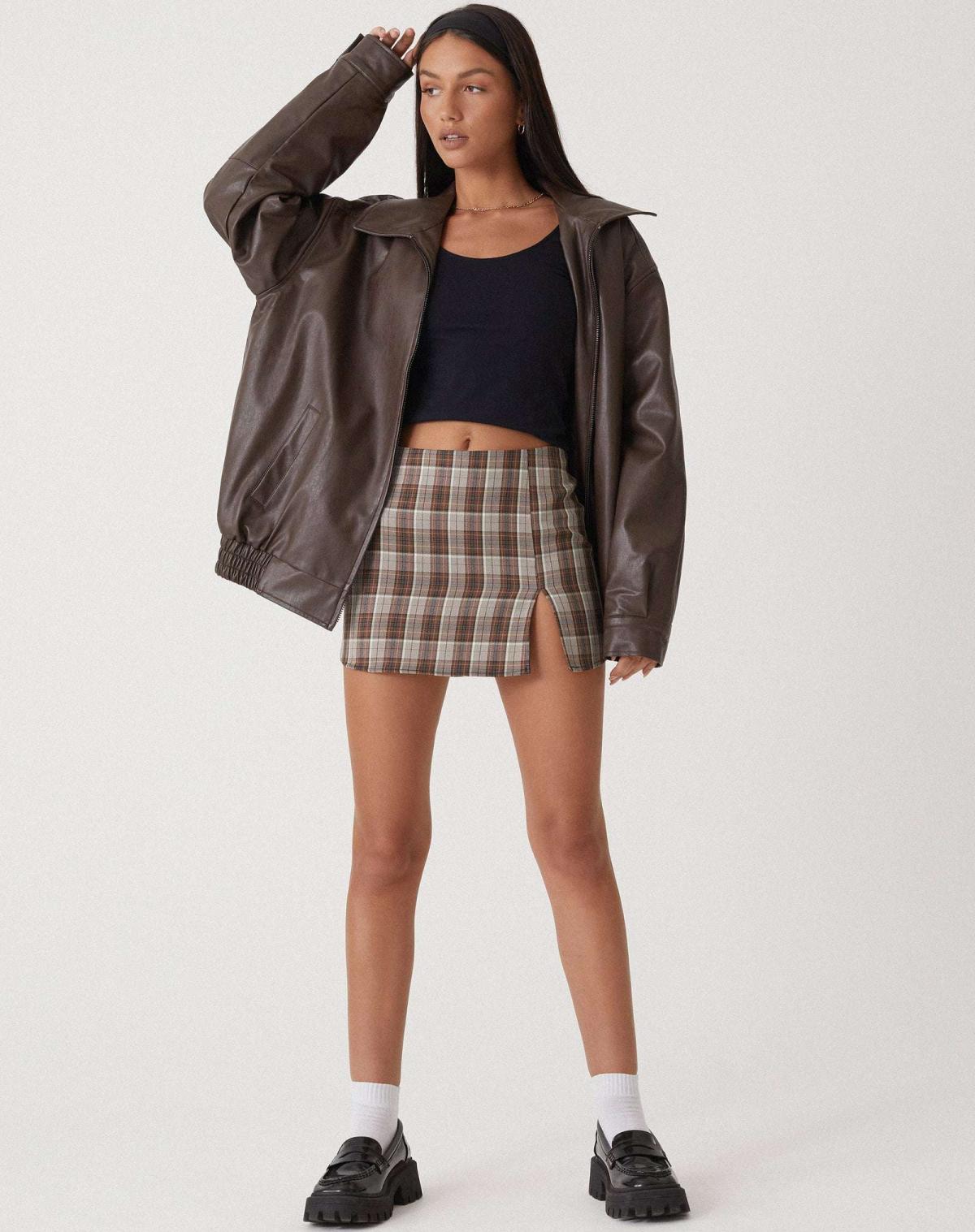 Damen Lederjacke Oversized – Modische Übergangsjacke im lockeren Schnitt