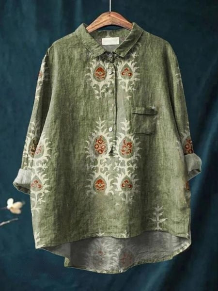 Damen Lila Bluse | Blumenmuster Chemisier für Einen Frischen, Lässigen Look