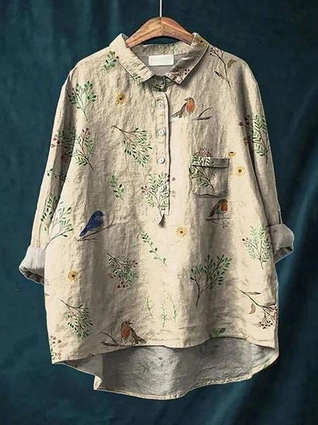 Damen Lila Bluse | Blumenmuster Chemisier für Einen Frischen, Lässigen Look