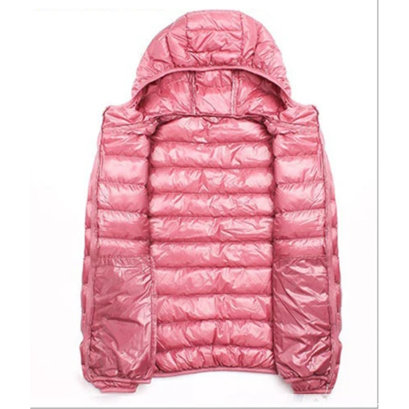 Damen Pufferjacke Ultraleicht mit Kapuze – Faltbare Steppjacke für Reisen