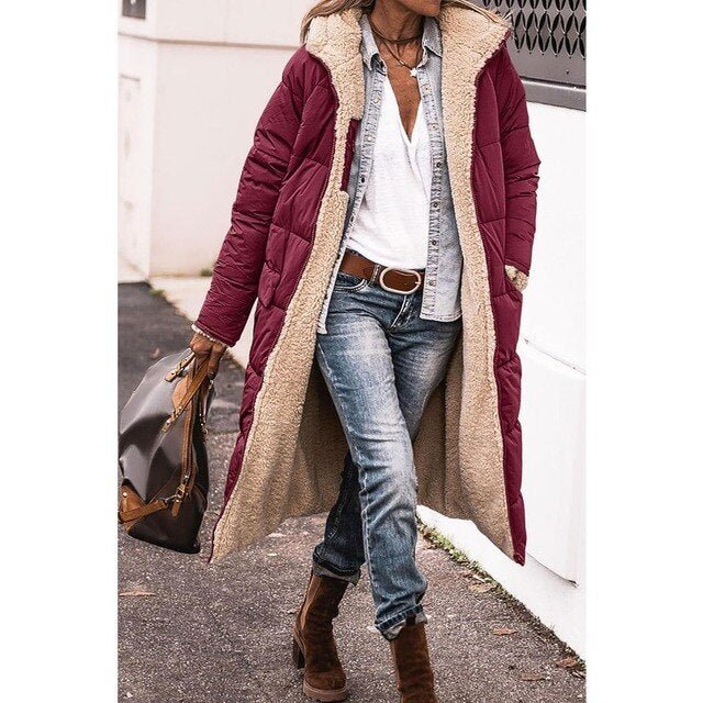 Damen Puffermantel Lang – Warmer Steppmantel für Wintertage
