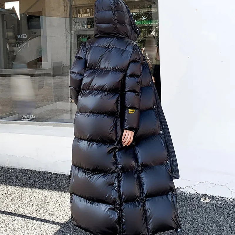 Damen Steppmantel – Langer, Wattierter Wintermantel im Modestil