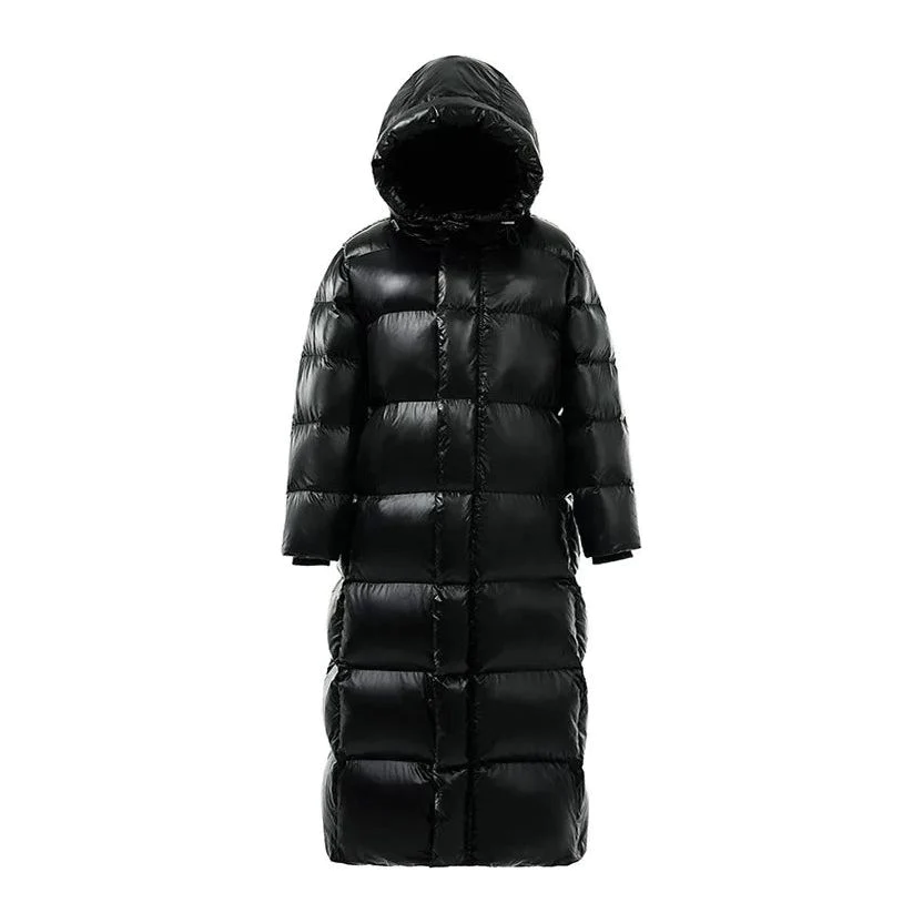 Damen Steppmantel – Langer, Wattierter Wintermantel im Modestil