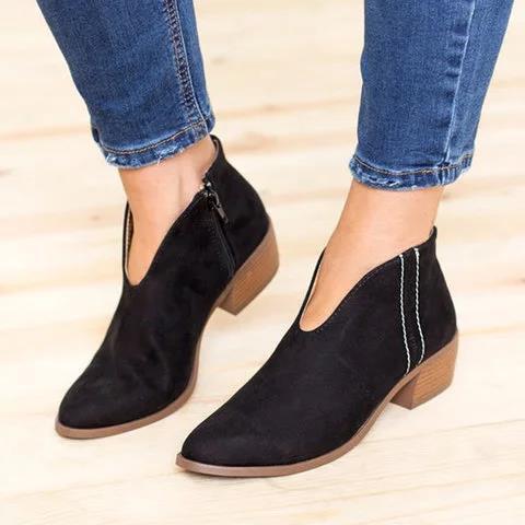 Damen Stiefeletten V-Ausschnitt – Modisch & bequem für alle Saisons