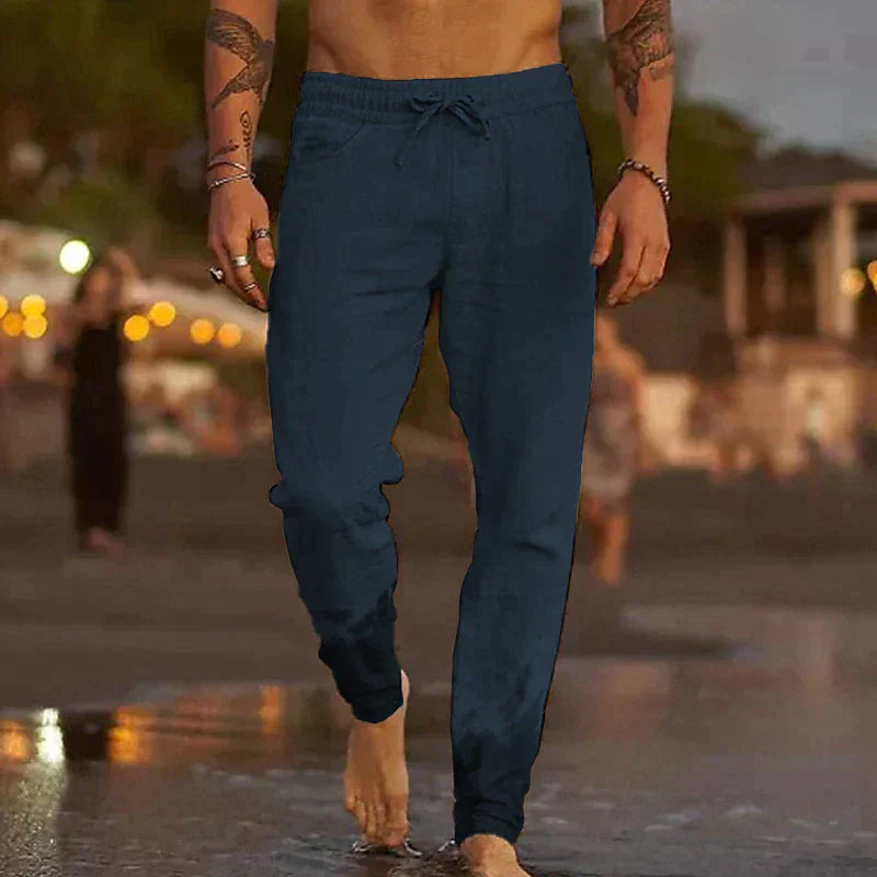 David | Lässige Leinenhose für Herren | Atmungsaktiv, bequem & vielseitig