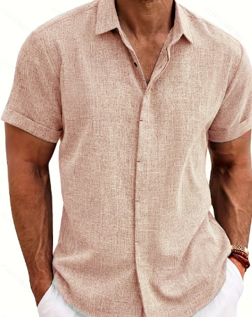 Dominik | Stilvolles Herren-Kurzarmhemd mit bequemem Schnitt und sommerlichem Design