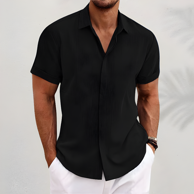 Dominik | Stilvolles Herren-Kurzarmhemd mit bequemem Schnitt und sommerlichem Design