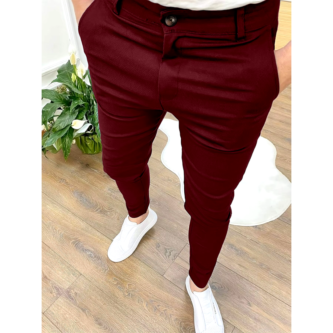 Elegante Herren Business-Hose | Vielseitige Stoffhose für Büro und Alltag