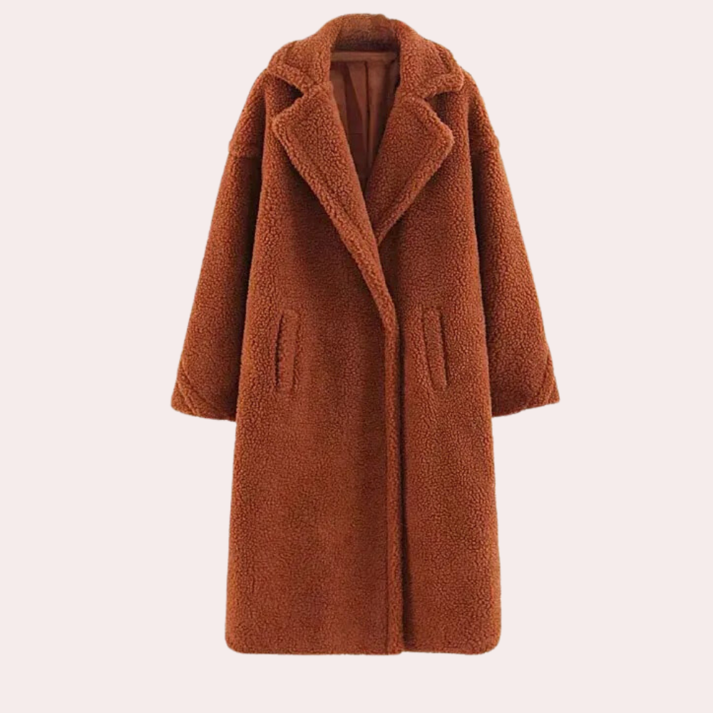 Eleganter Damenmantel Aus Plüsch Von Szilard Für Komfort