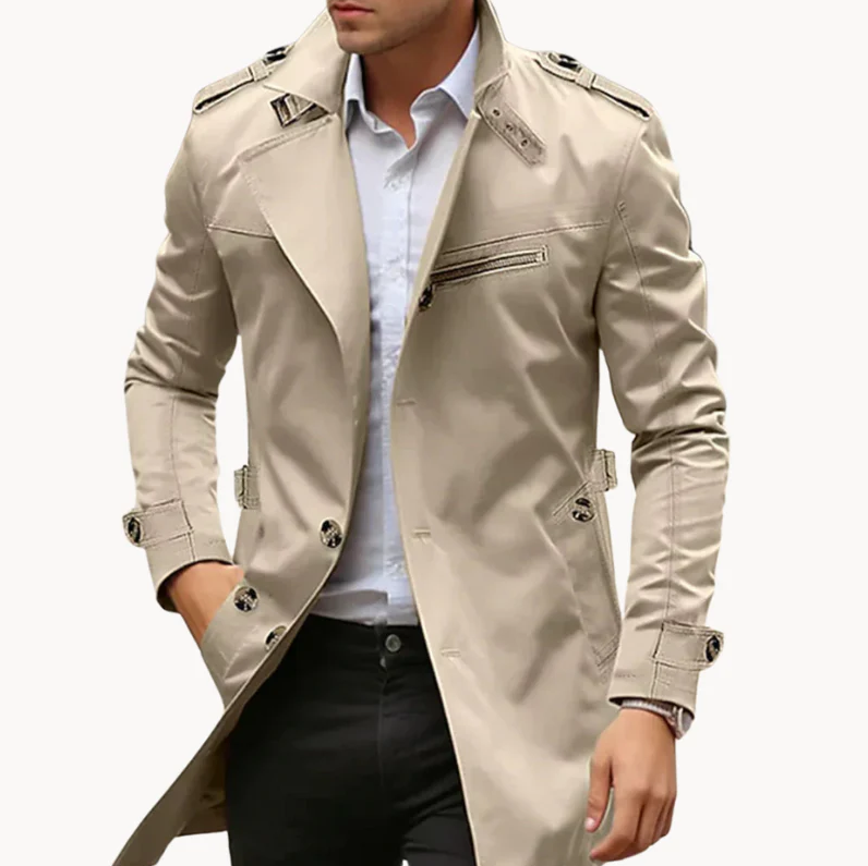 Eleganter leichter Trenchcoat für Herren – Stilvoller Schutz bei jedem Wetter