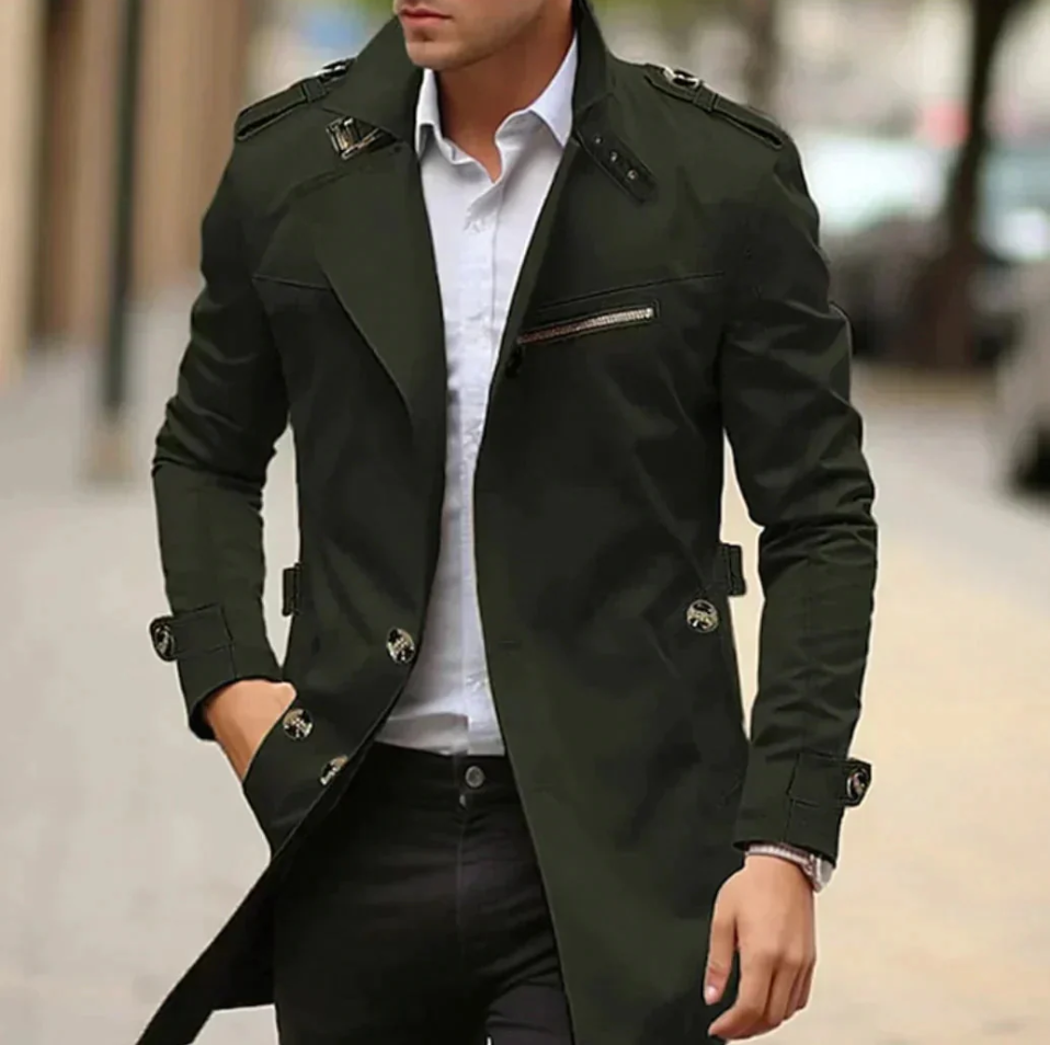 Eleganter leichter Trenchcoat für Herren – Stilvoller Schutz bei jedem Wetter