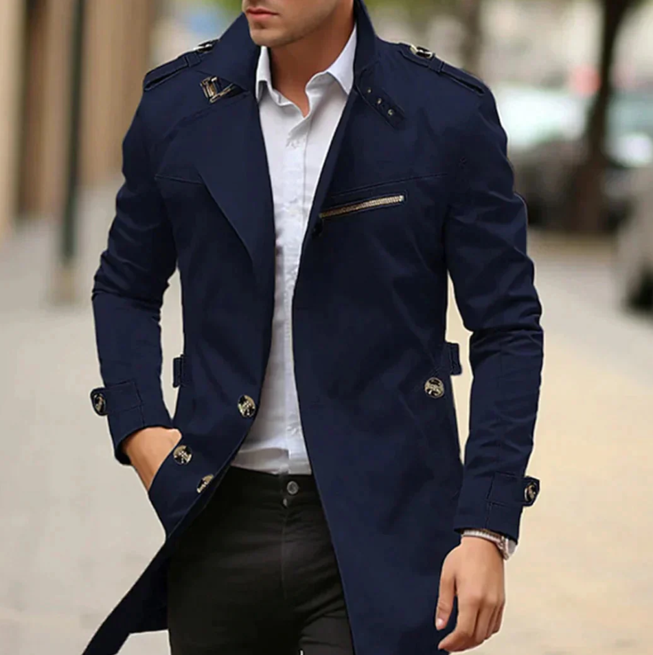 Eleganter leichter Trenchcoat für Herren – Stilvoller Schutz bei jedem Wetter