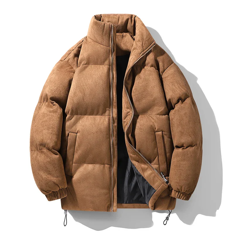 Eleganter Wildleder-Parka mit Stilvollem Kragen für Herren