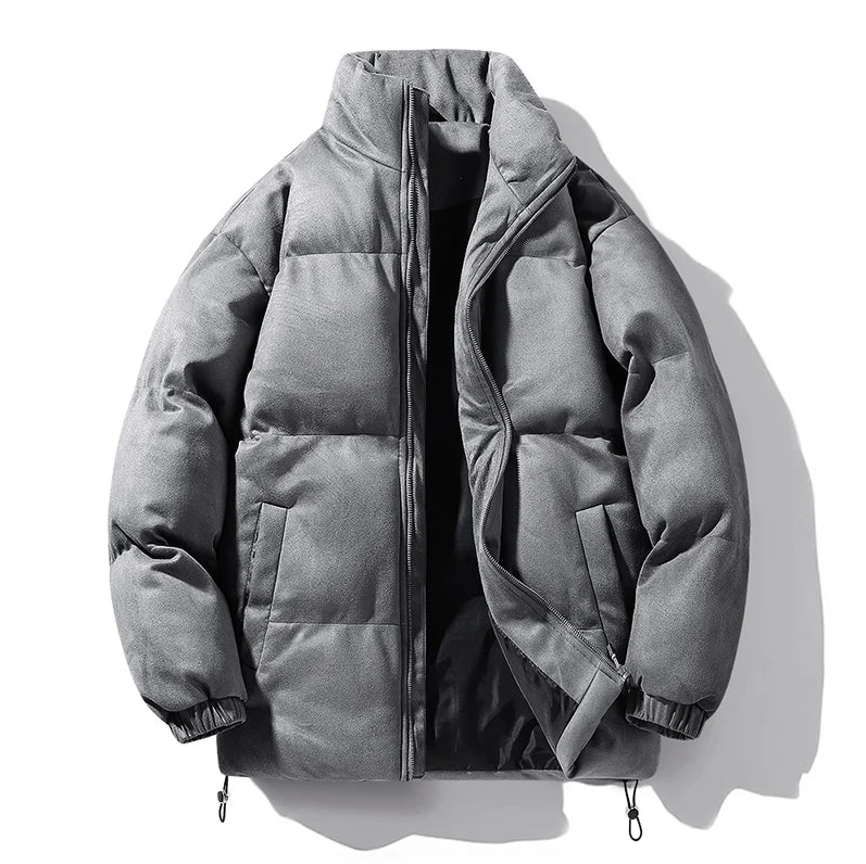 Eleganter Wildleder-Parka mit Stilvollem Kragen für Herren