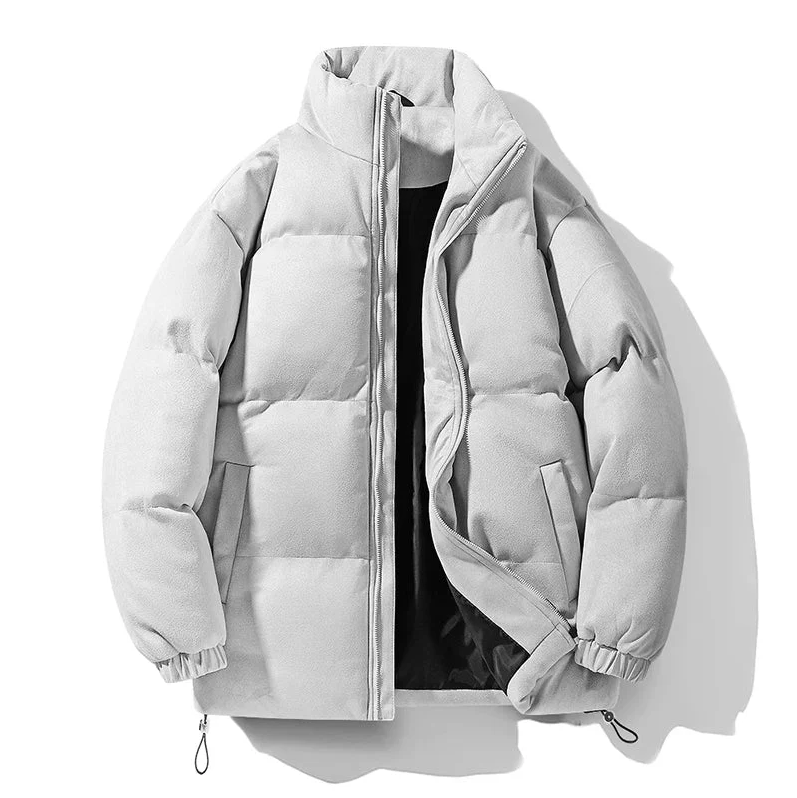 Eleganter Wildleder-Parka mit Stilvollem Kragen für Herren