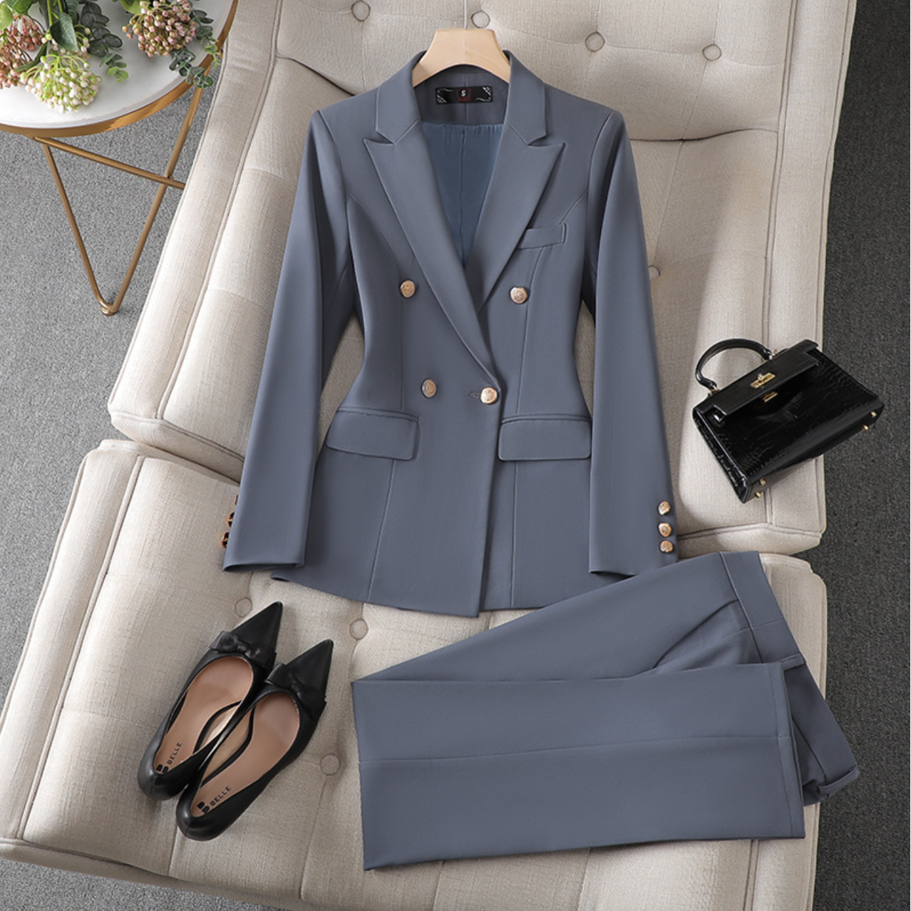 Eleganter 2-teiliger Damenanzug | Stilvolles Set aus Jacke und Hose für vielseitige Anlässe