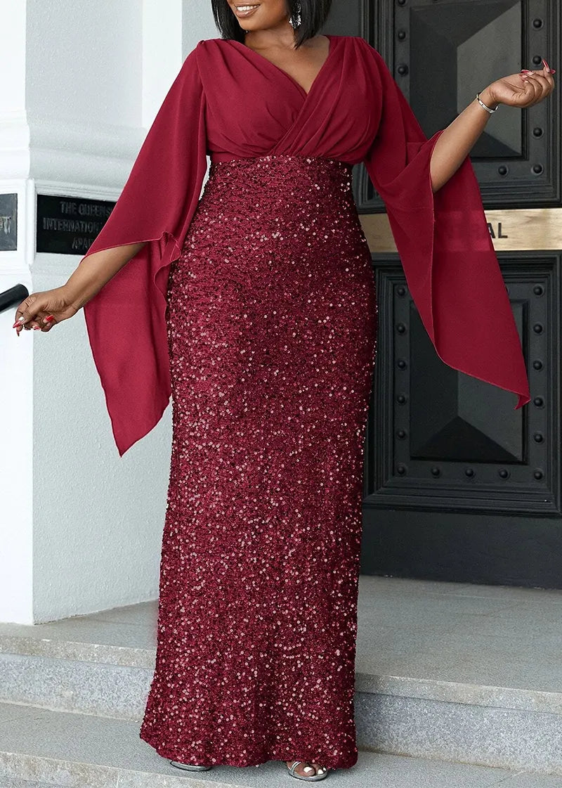 Elegantes langes Abendkleid in Übergröße | Festliches Maxikleid für Damen