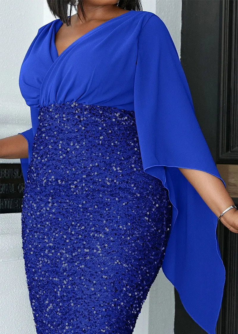 Elegantes langes Abendkleid in Übergröße | Festliches Maxikleid für Damen