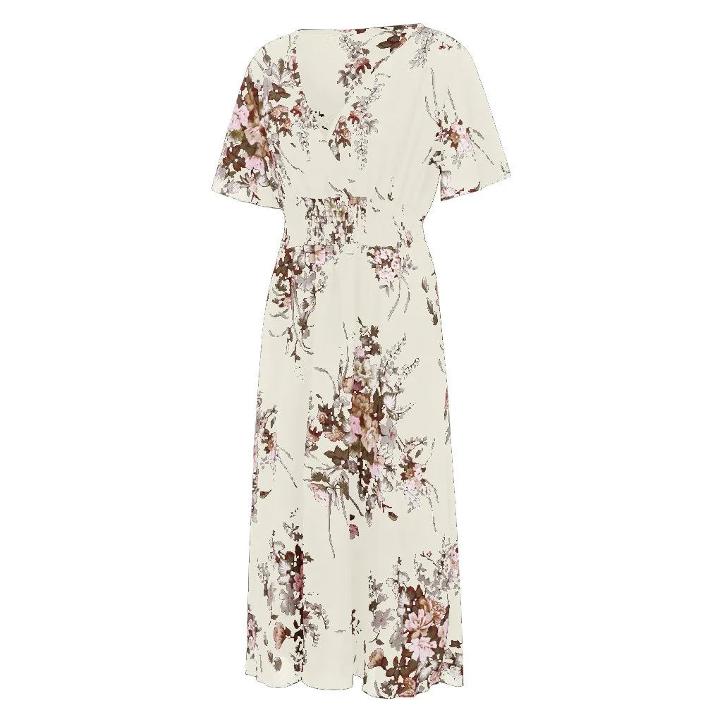 Elegantes langes Sommerkleid | Damen Maxikleid im Vintage-Stil