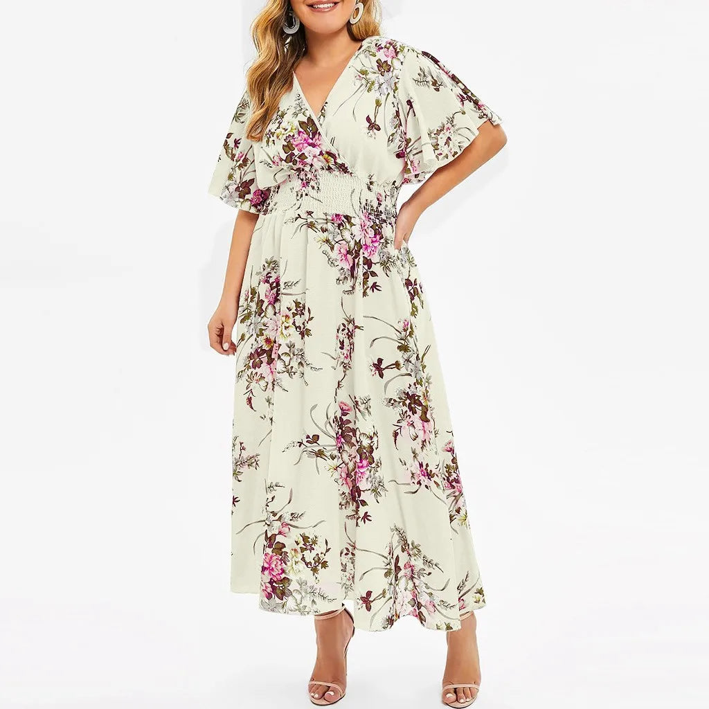 Elegantes langes Sommerkleid | Damen Maxikleid im Vintage-Stil