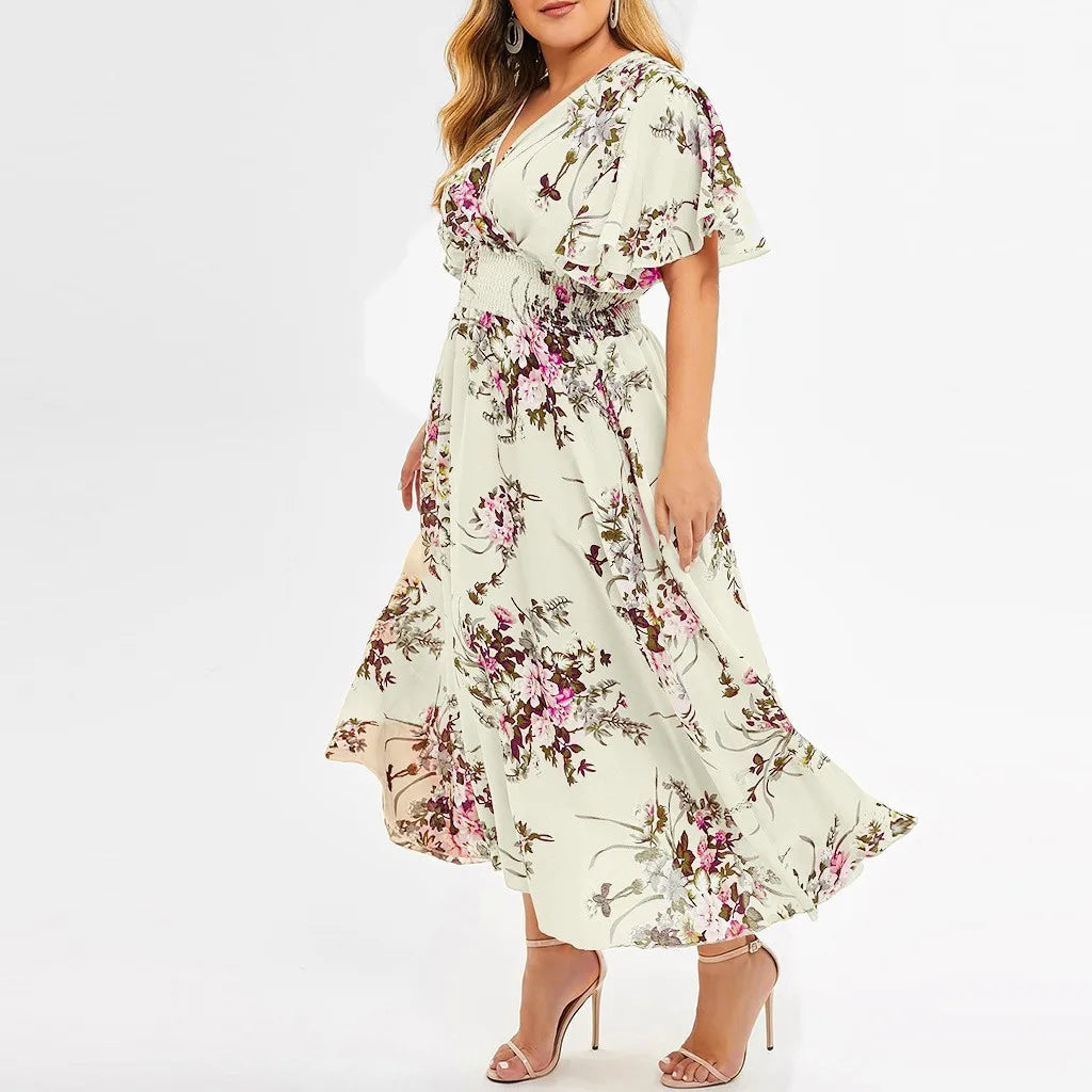 Elegantes langes Sommerkleid | Damen Maxikleid im Vintage-Stil