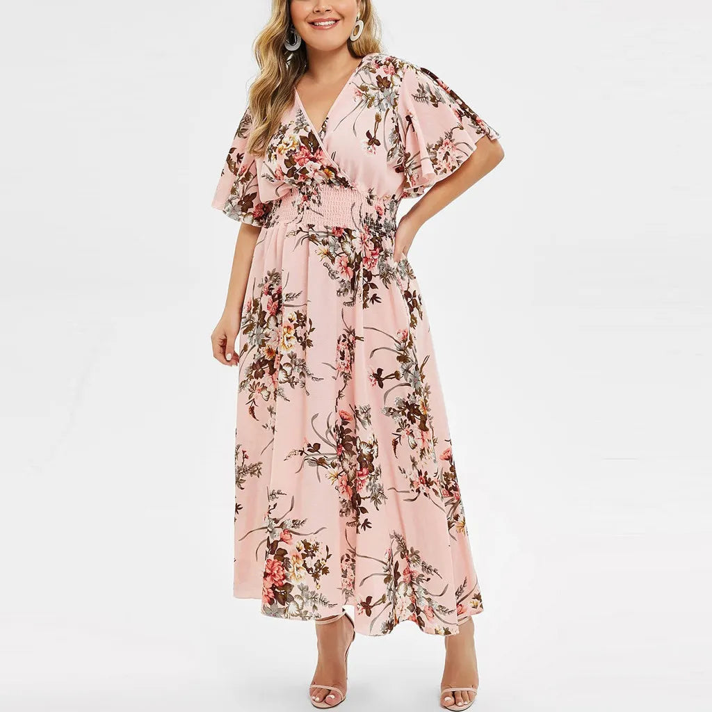 Elegantes langes Sommerkleid | Damen Maxikleid im Vintage-Stil