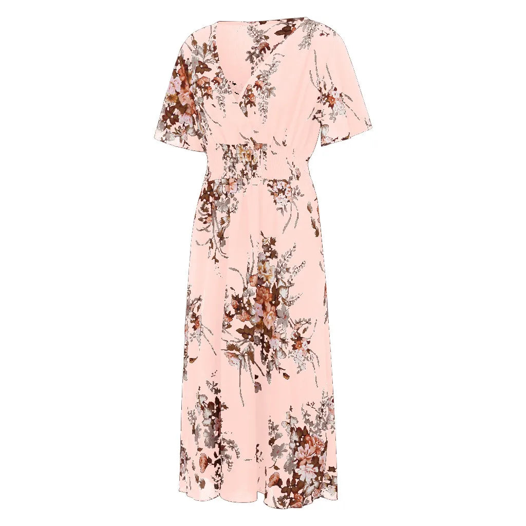 Elegantes langes Sommerkleid | Damen Maxikleid im Vintage-Stil