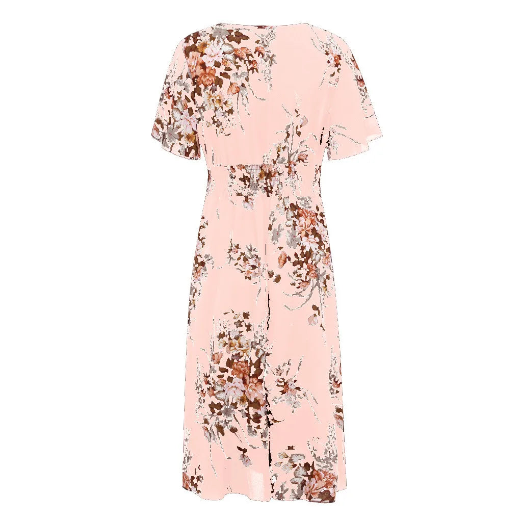 Elegantes langes Sommerkleid | Damen Maxikleid im Vintage-Stil
