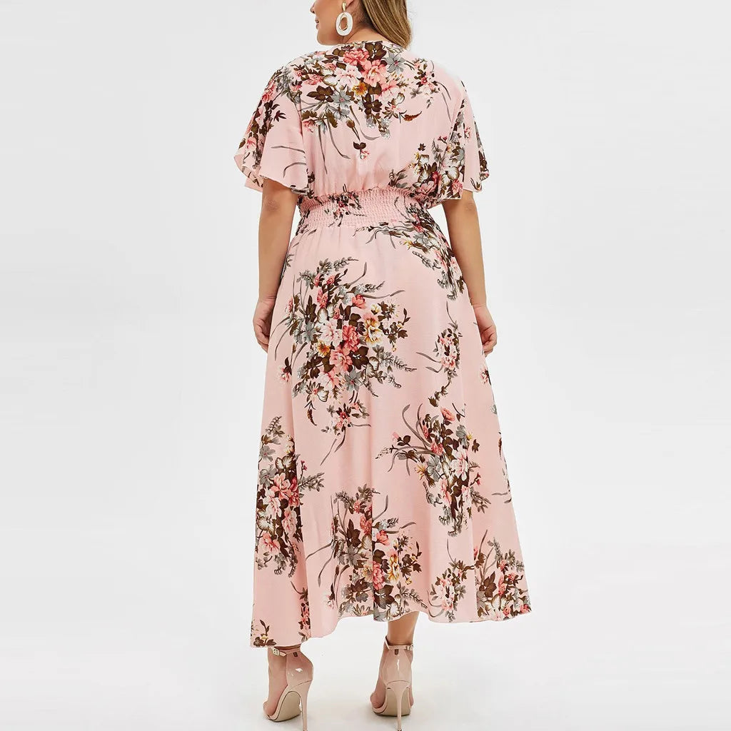 Elegantes langes Sommerkleid | Damen Maxikleid im Vintage-Stil