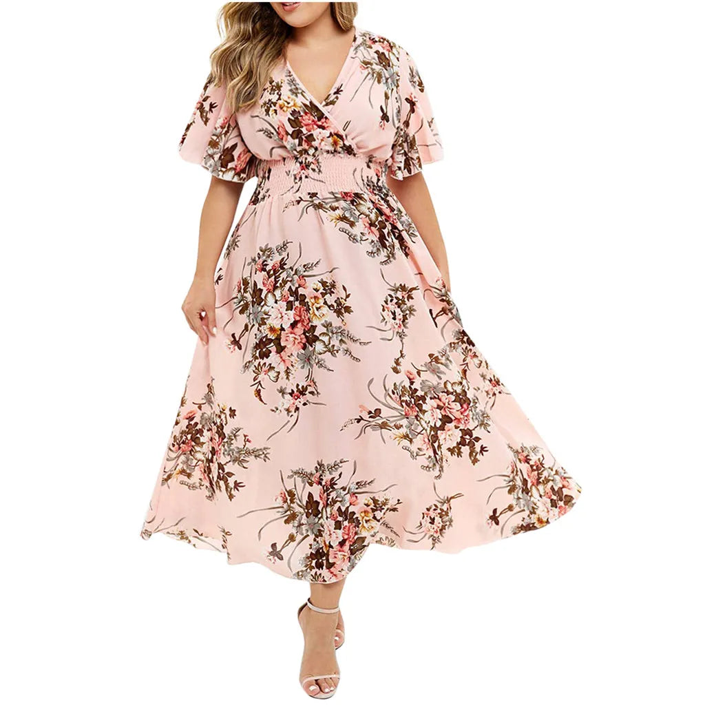 Elegantes langes Sommerkleid | Damen Maxikleid im Vintage-Stil
