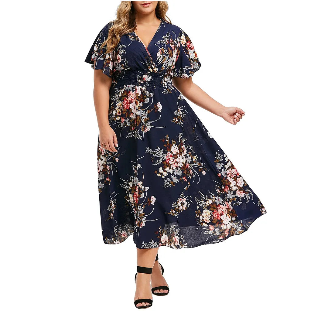 Elegantes langes Sommerkleid | Damen Maxikleid im Vintage-Stil