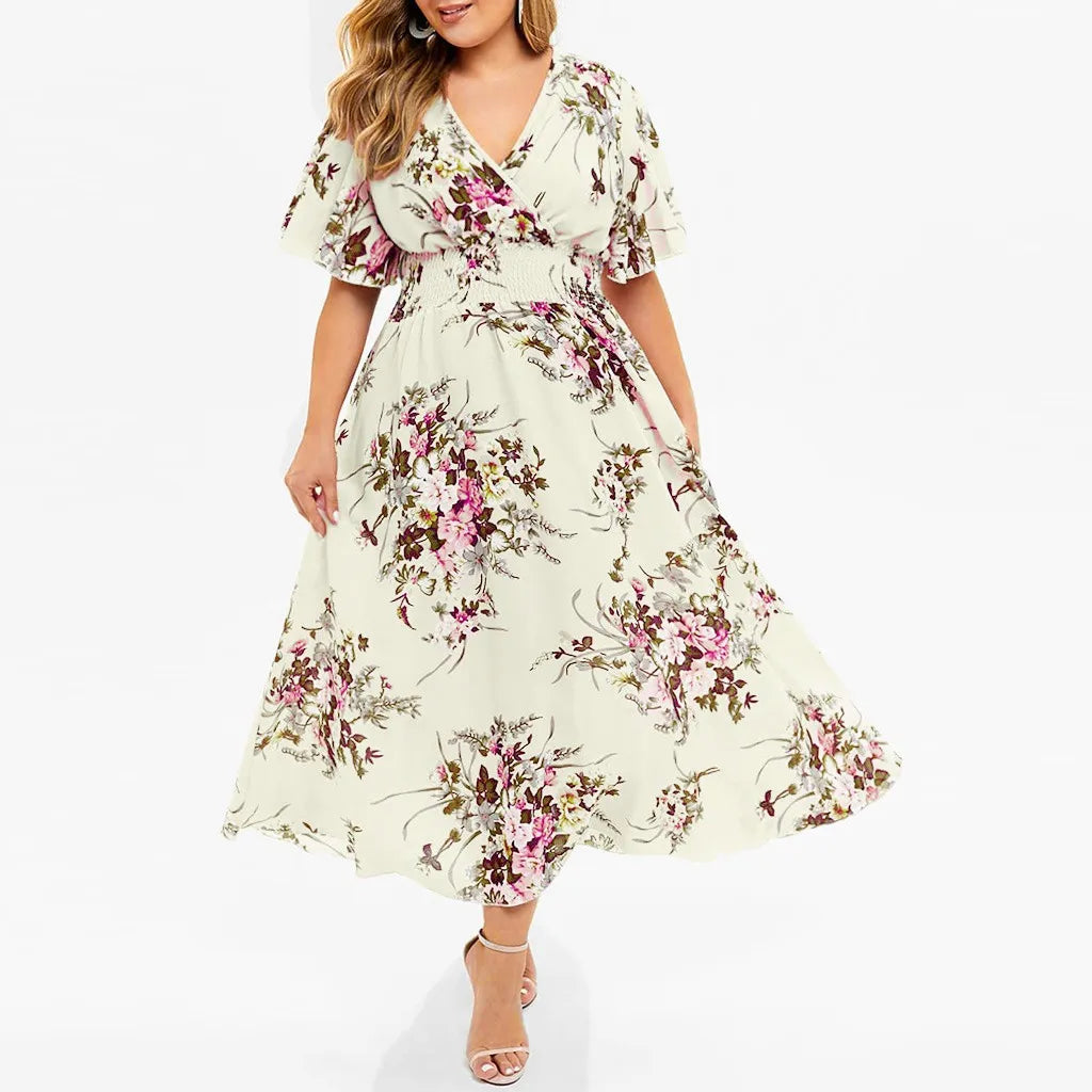 Elegantes langes Sommerkleid | Damen Maxikleid im Vintage-Stil